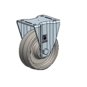 Fiksuotos šakės ratukas 125x45 mm, 236311, apkrova - iki 350 kg