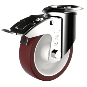 Pasukamas ratukas su stabdžiu 100x30 mm, 234270DS, apkrova - iki 150 kg