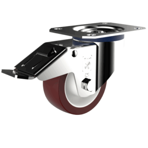 Pasukamas ratukas su stabdžiu 80x30 mm, 234278DS, apkrova - iki 150 kg
