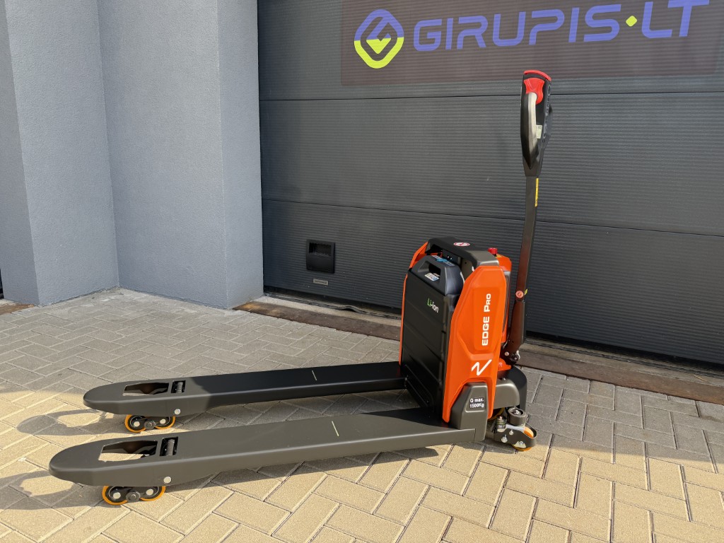 Elektrinis palečių vežimėlis EDGE Pro - 1500 kg ir 1150 mm šakės, 24V40Ah baterija - Image 6