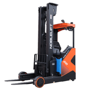 Štabeliuotojas Noblelift RT20G, kelia 2000 kg iki 7000 mm, šoninis postūmis, 1200 mm šakės, ličio baterija 76,8V300Ah su 80V100A įkrovikliu, telemetrija