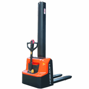 Savaeigis elektrinis keltuvas PSE12BM, mono strėlė, kelia 1200 kg iki 1600 mm, 24V85Ah AGM baterijos ir integruotas 12A įkroviklis