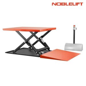 Žemo profilio kėlimo stalas HTF-G10: 1000kg, 1450X1140 mm, eiga 82 - 760 mm